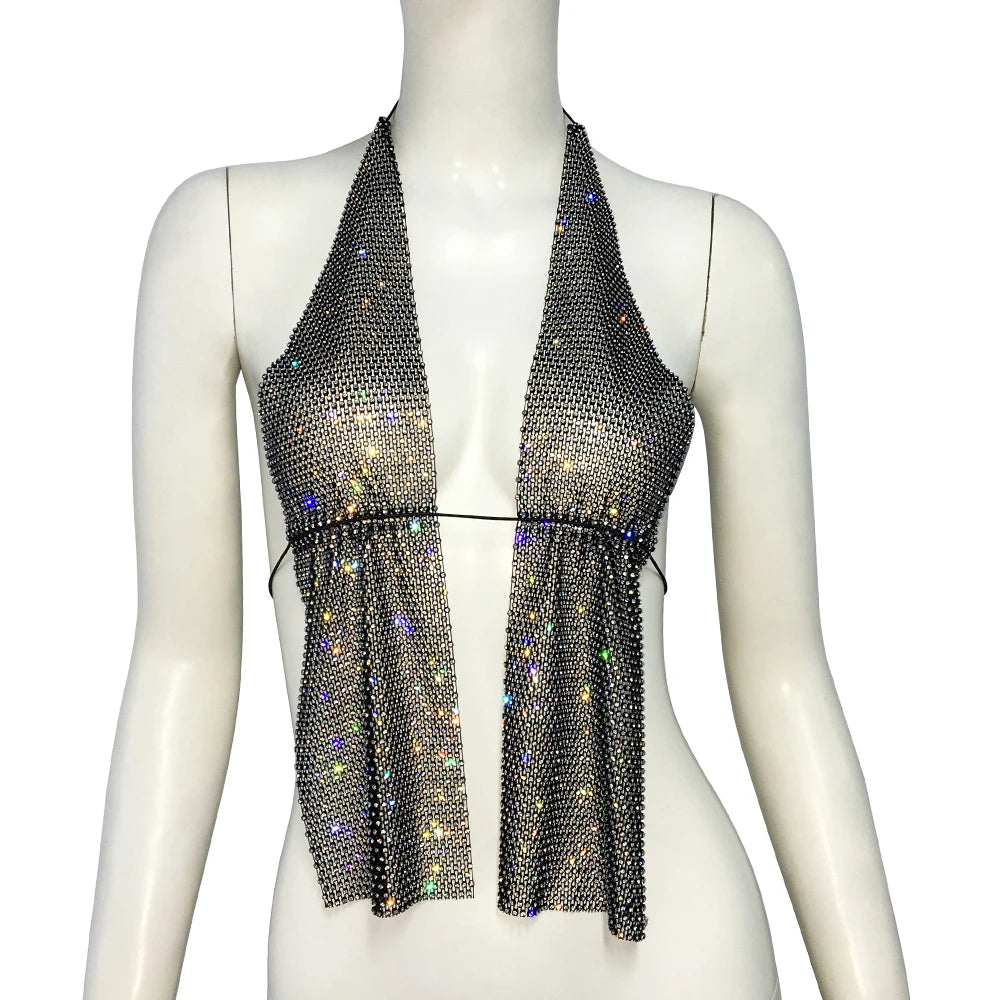Nova Crystal Mesh Halter Top — alternate view 7