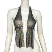 Nova Crystal Mesh Halter Top — alternate view 7