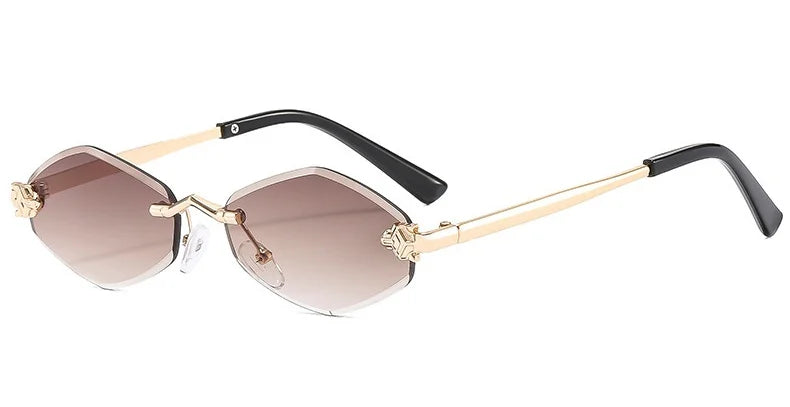 Gia Rimless Diamond Sunglasses — alternate view 9