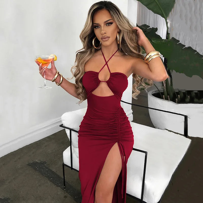 Arielle Halter Midi Dress — alternate view 9