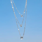 Delia Layered Crystal Necklace product view 10
