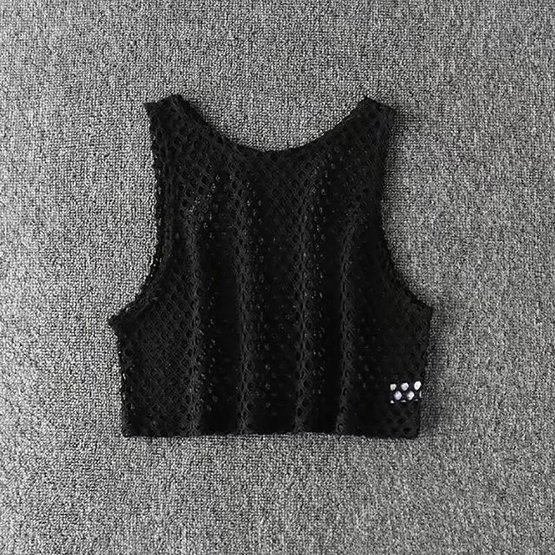Siena Sheer Lace Crop Top — alternate view 5