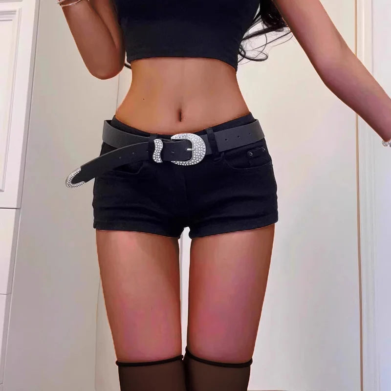 Lennox Low-Rise Denim Shorts — Luxe Bae product image