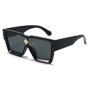 Model wearing the Bria Crystal Square Sunglasses