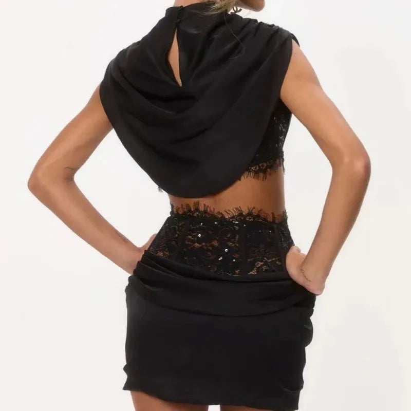 Allegra Lace Ruched Mini Co-Ord product view 4