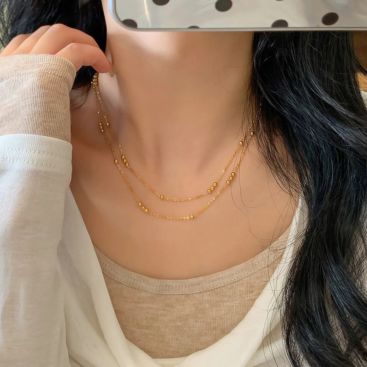 Cassia Layered Crystal Necklace product view 28