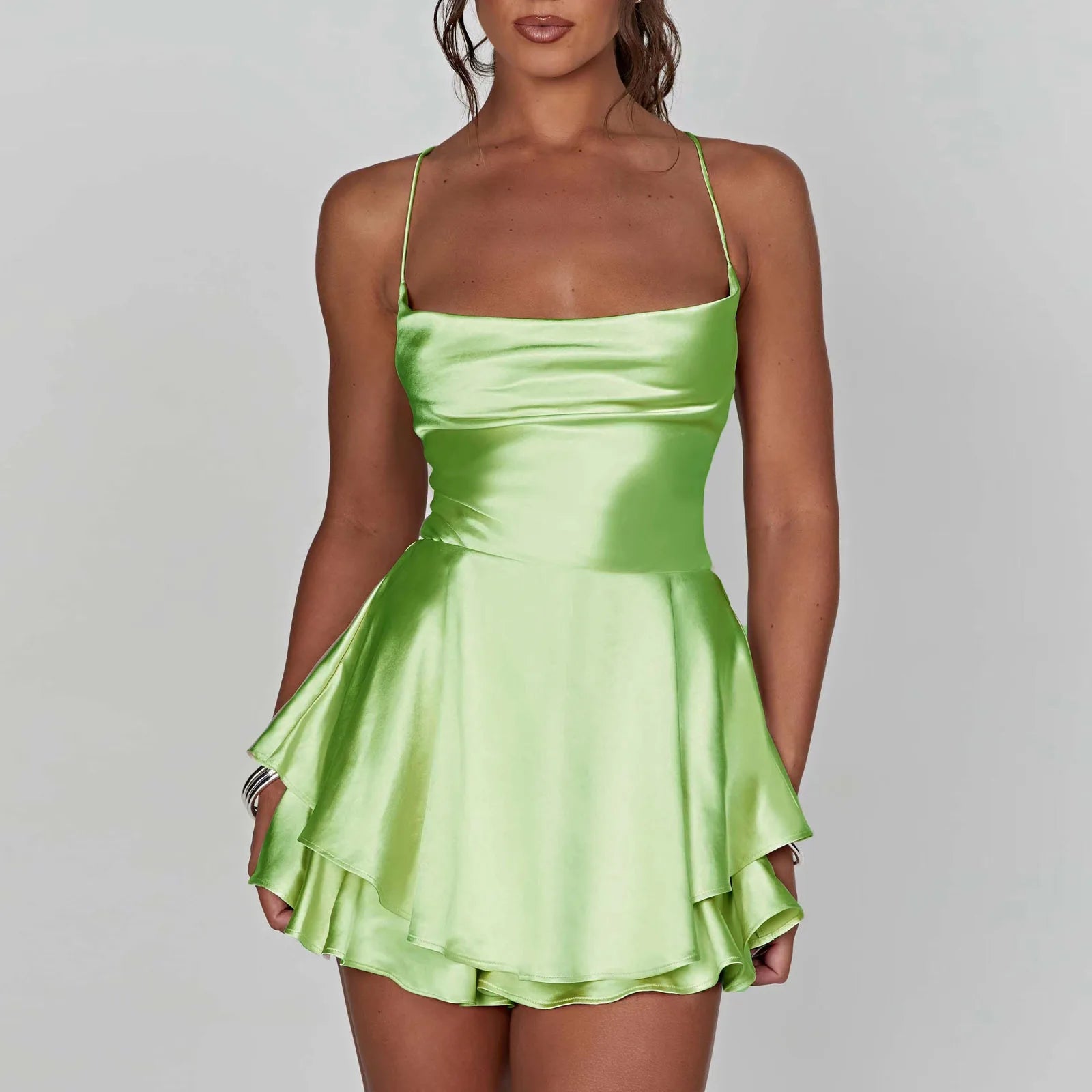 Noelle Satin Cowl Playsuit — alternate view 11