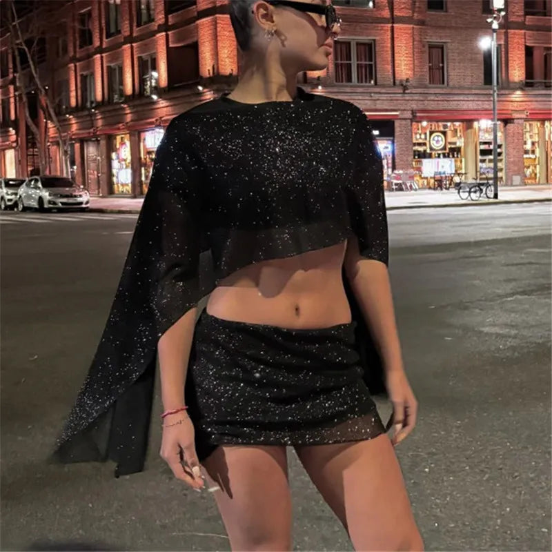 Elara Sequin Cape Co-Ord product view 8