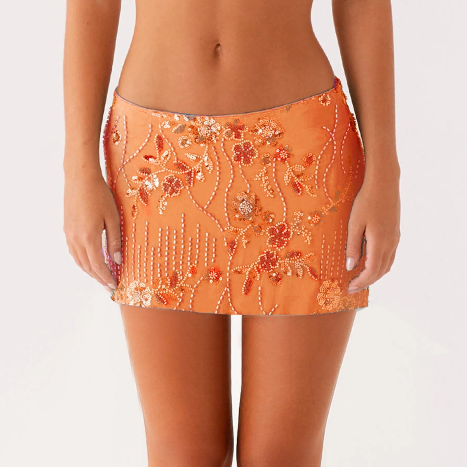 Amara Sequin Pearl Mini Skirt product view 14