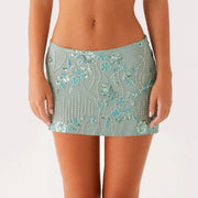 Amara Sequin Pearl Mini Skirt product view 12