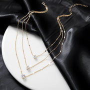 Delia Layered Crystal Necklace product view 4
