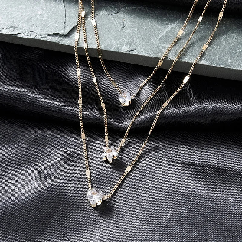 Delia Layered Crystal Necklace product view 2