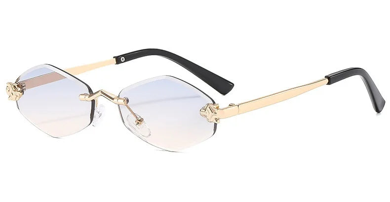 Gia Rimless Diamond Sunglasses — alternate view 6