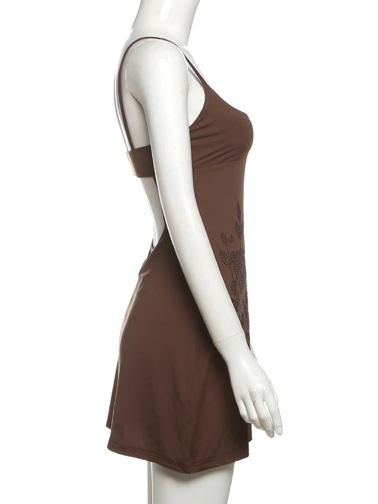 Anya Crystal Flower Mini Dress product view 6