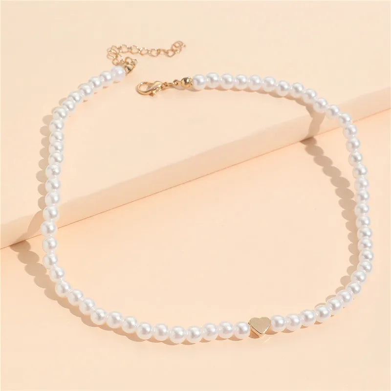 Vivienne Pearl Heart Choker product view 2