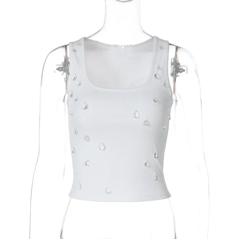 Inez Crystal Ribbed Tank product view 5