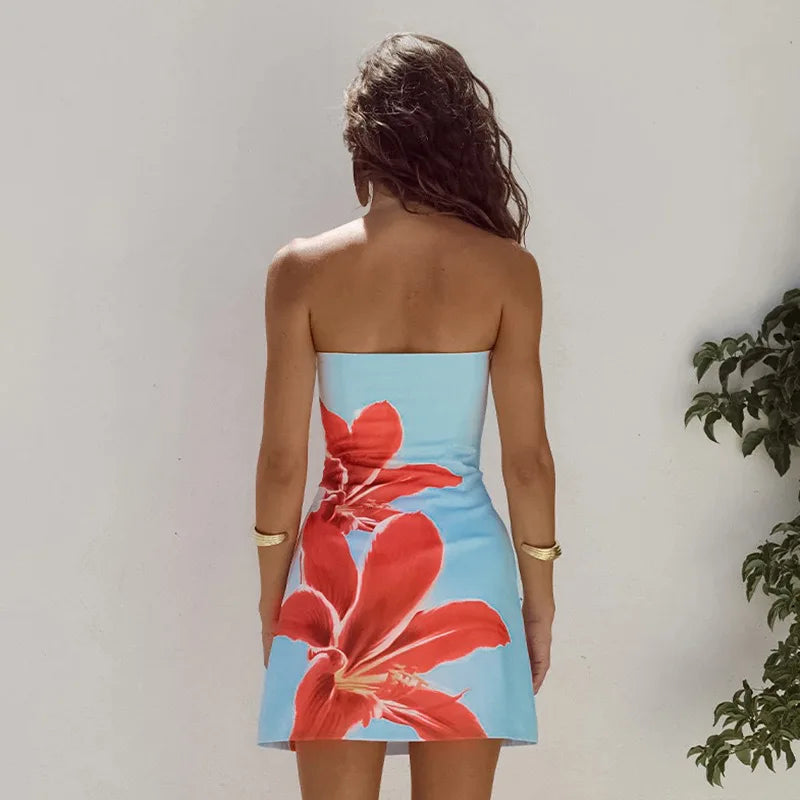 Liora Floral Bandeau Mini Dress product view 4