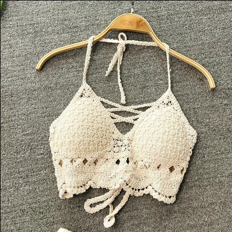 Maeve Sheer Lace Crop Top — alternate view 5
