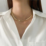Nelle Double Snake Chain Necklace product view 3