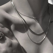 Nelle Double Snake Chain Necklace product view 11