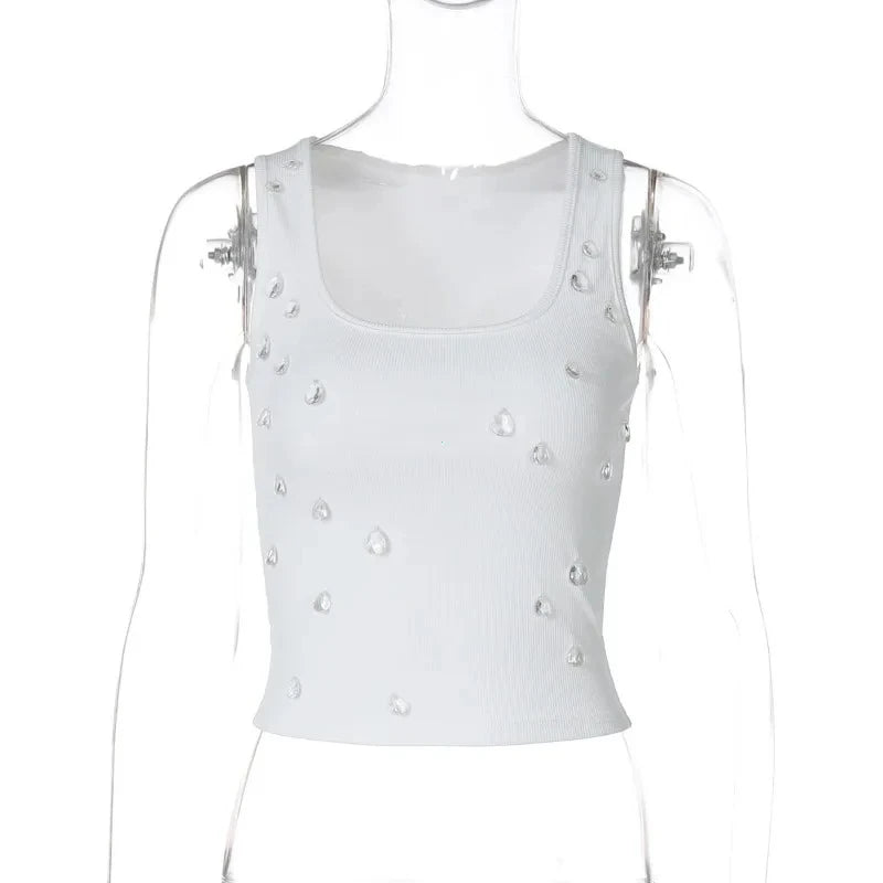 Inez Crystal Ribbed Tank product view 27
