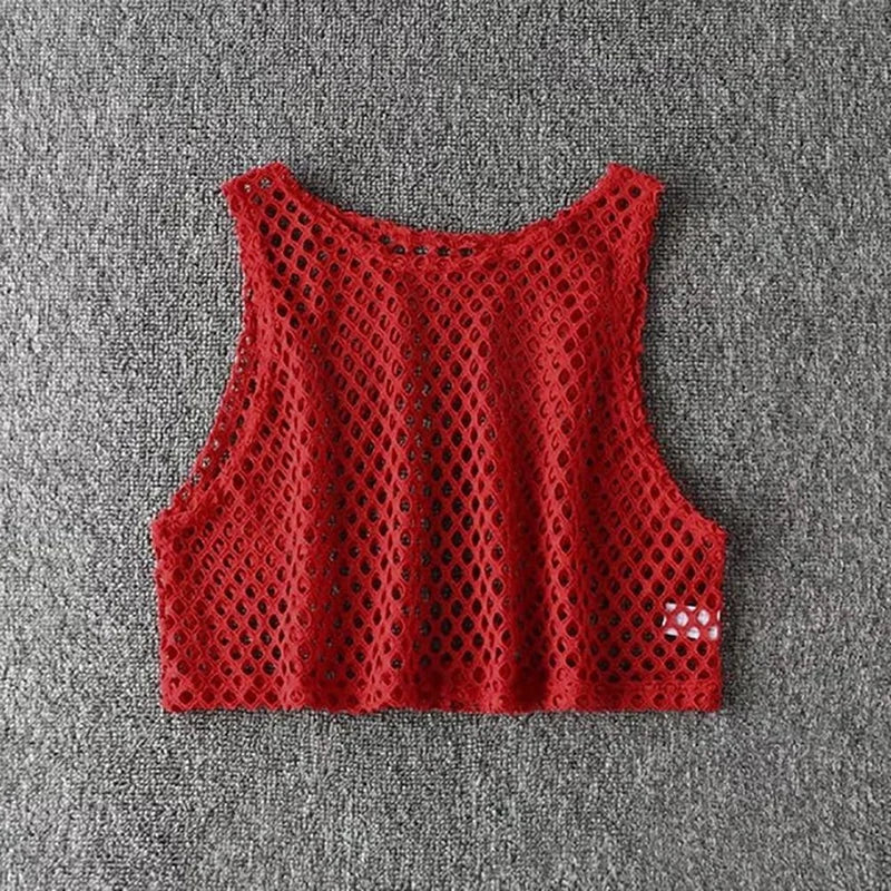 Siena Sheer Lace Crop Top — alternate view 6