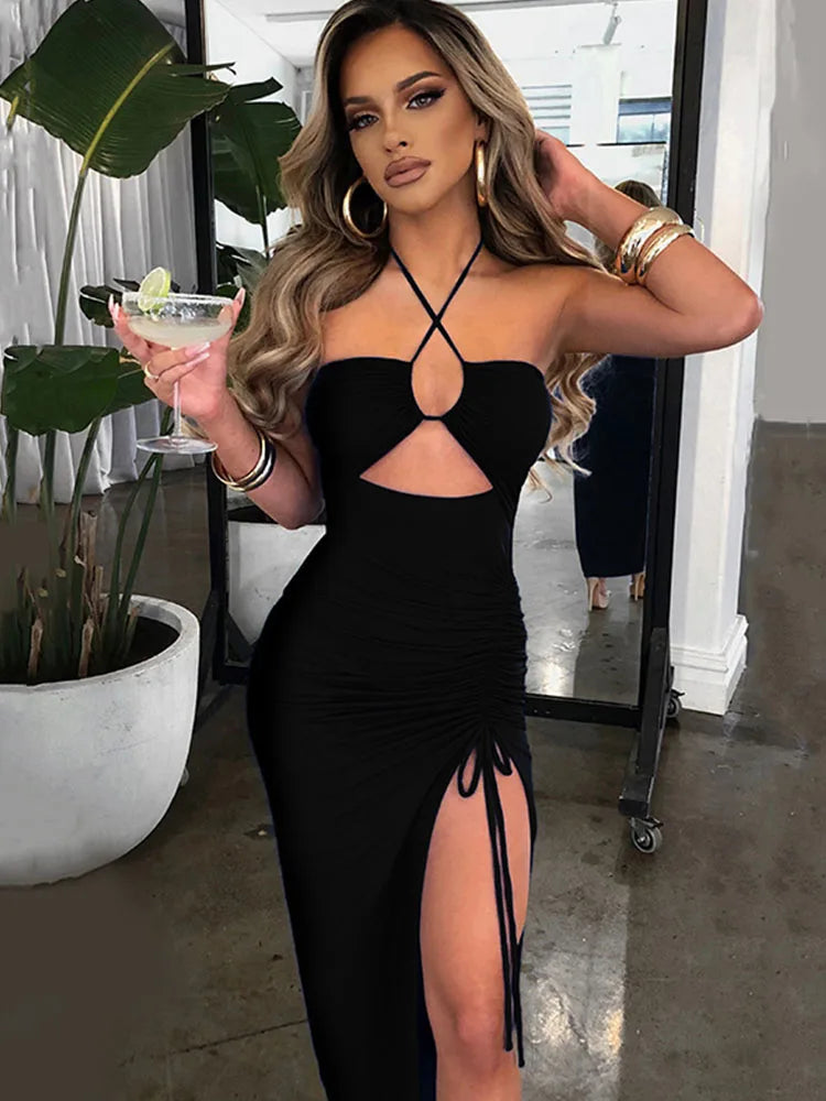 Sage Halter Midi Dress — alternate view 10