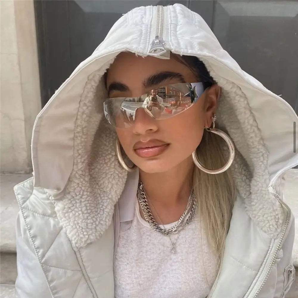 Nyx Rimless Wrap Sunglasses product view 3