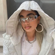 Nyx Rimless Wrap Sunglasses product view 3