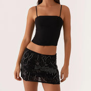 Amara Sequin Pearl Mini Skirt product view 3