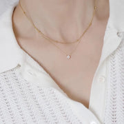 Cassia Layered Crystal Necklace product view 9