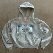 Kiki Printed Zip Hoodie product view 1