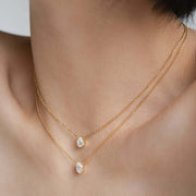 Delia Layered Crystal Necklace product view 17