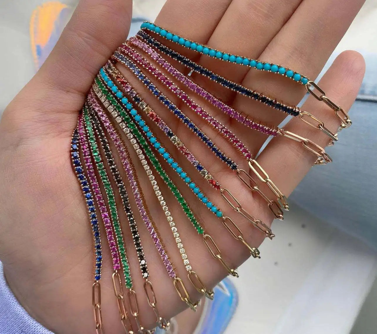 Celeste Crystal Tennis Bracelet product view 8
