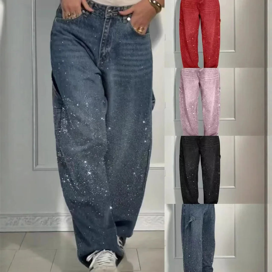 Astra Crystal Straight Jeans — alternate view 2