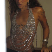 Aurelia Crystal Fringe Halter — alternate view 3